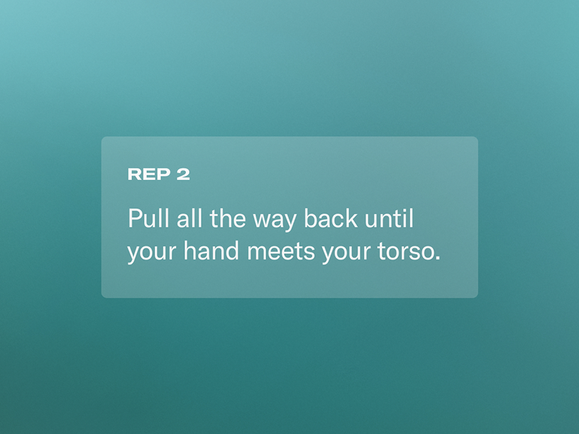 UI message showing coaching cues for Rep 2